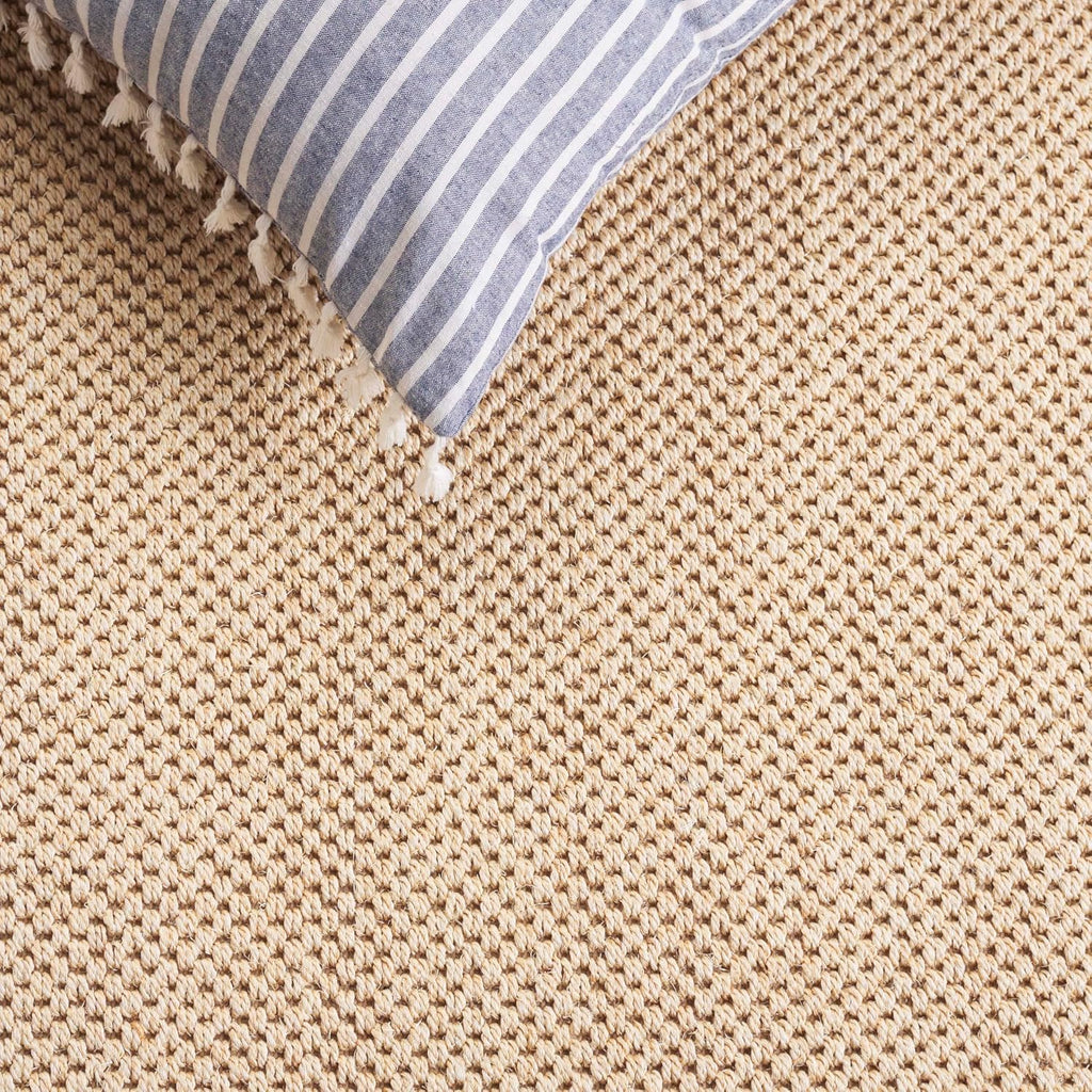 Area Rug 3x5 - Natural Fiber Collection - Maize & Linen Color, Sisal, Woven Design with Border (NF141B)