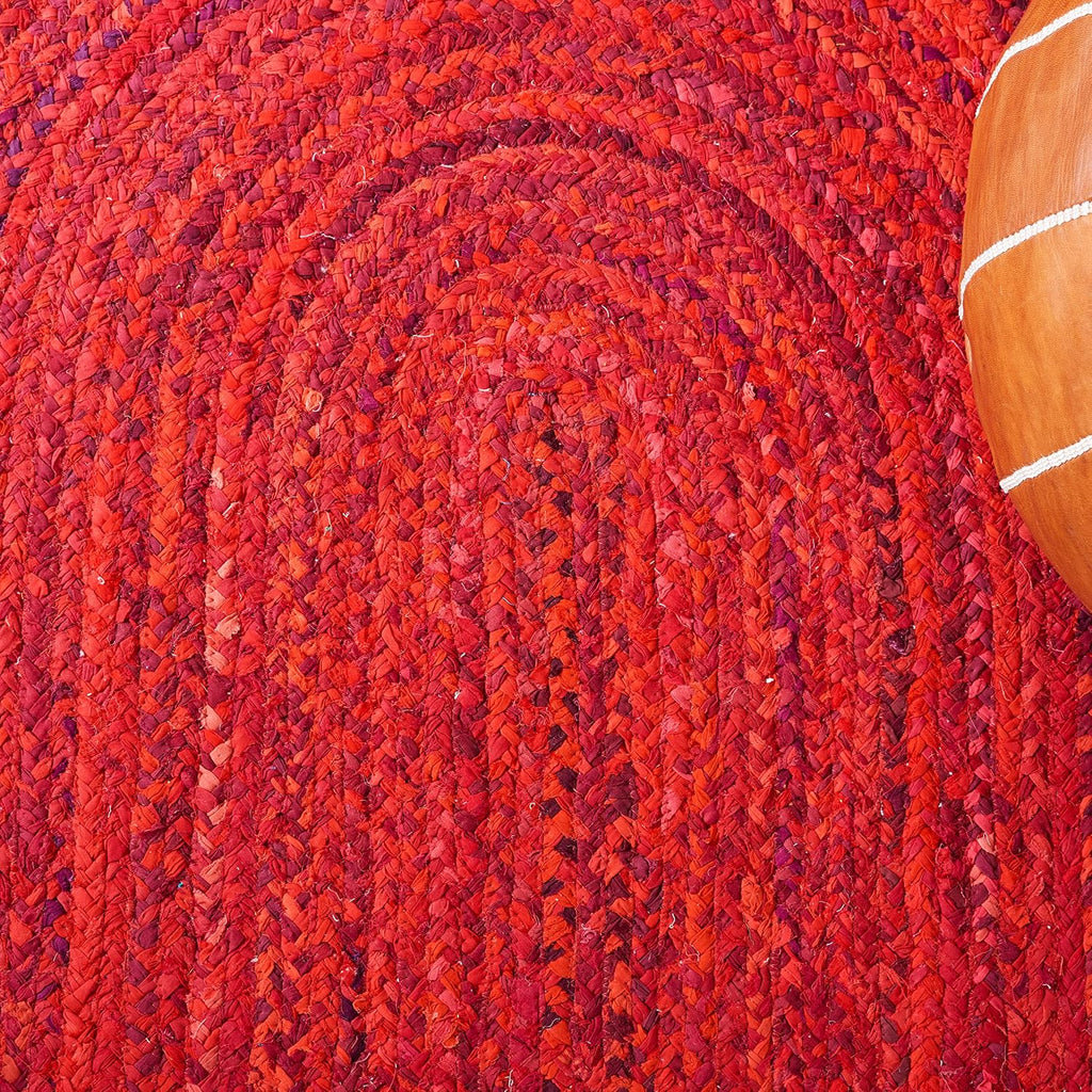 Braided Cotton Oval Rug, Farmhouse Red BRD452Q