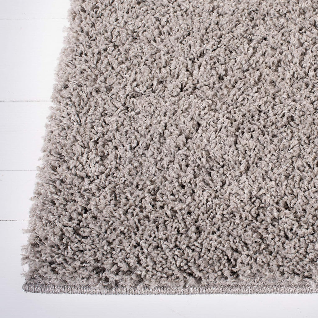 Venus Shag Collection Area Rug - 5'3" Square, Taupe, Solid Design, Non-Shedding & Easy Care, 1.8-inch Thick Ideal for
