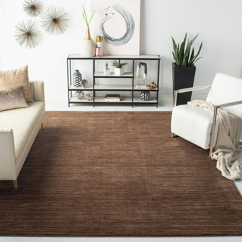 Area Rug 10x14 - Vision - Large - Brown, Modern Ombre Design, Non-Shedding & Easy to Clean