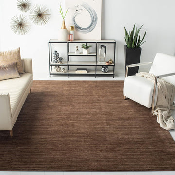 Area Rug 10x14 - Vision - Large - Brown, Modern Ombre Design, Non-Shedding & Easy to Clean