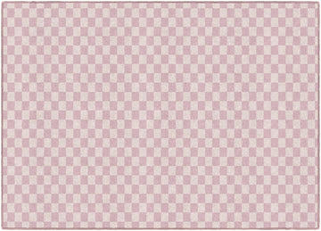 Carpets Pink Checkerboard Educational Area Rug for Kids Room Seating Décor, Children's Classroom, Play Carpet for
