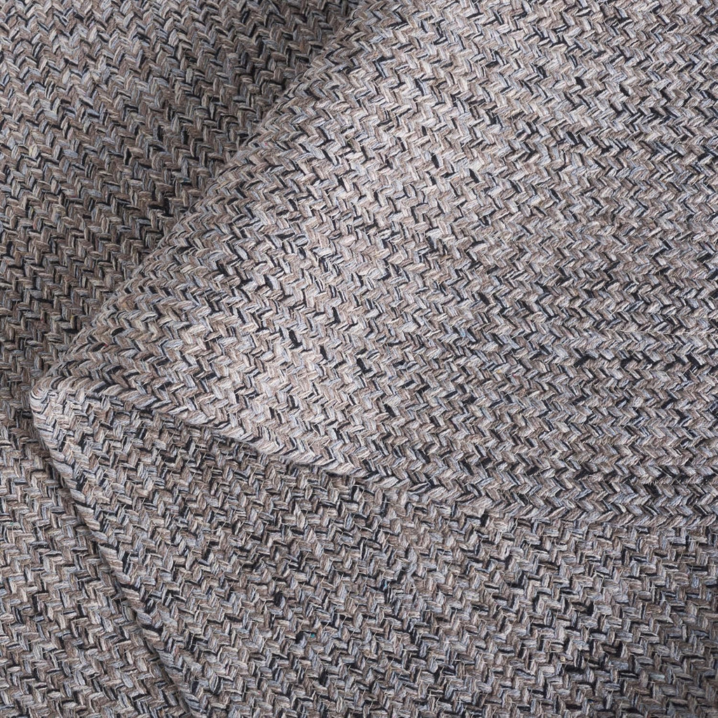 Braided Cotton Oval Rug 6'x9', Ivory & Steel Grey BRD256A