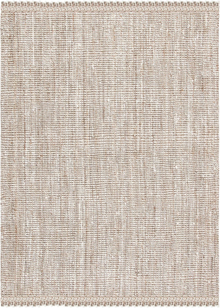 Natural Fiber Area Rug - 9' x 12', Grey & Beige, Handmade Woven Fringe Jute