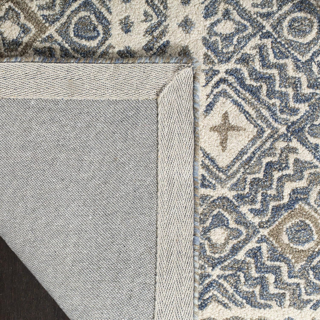 Micro-Loop Collection Area Rug - 10' x 14', Grey & Ivory, Rustic Boho Design, Handmade Wool, Ideal for The Living
