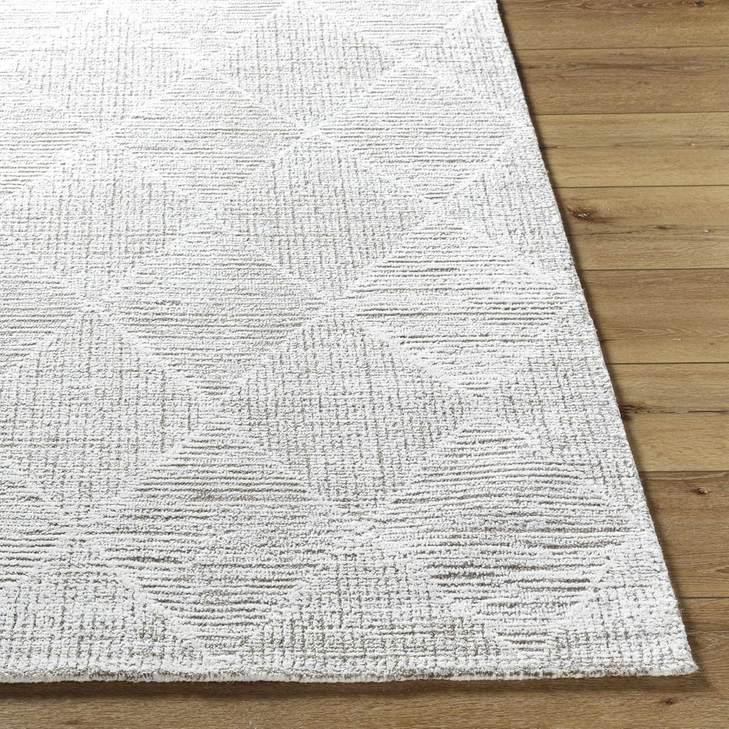 Zonta Wool Living Room, Bedroom Area Rug - Geometric Diamond Trellis Lattice - Bohemian Transitional Modern