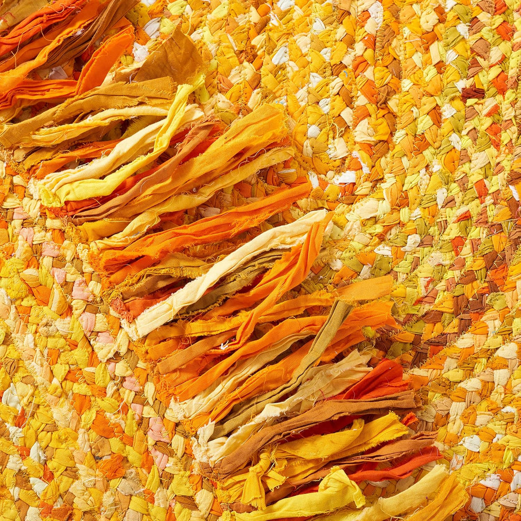 Braided Oval Rug 5x8, Gold BRD451D