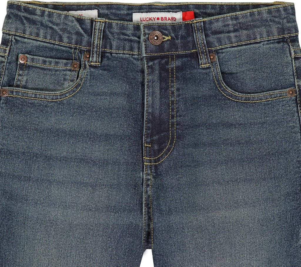 Boys' Loose Fit Stretch Denim Jeans, Pocket Style, Zipper Fly & Button Closure