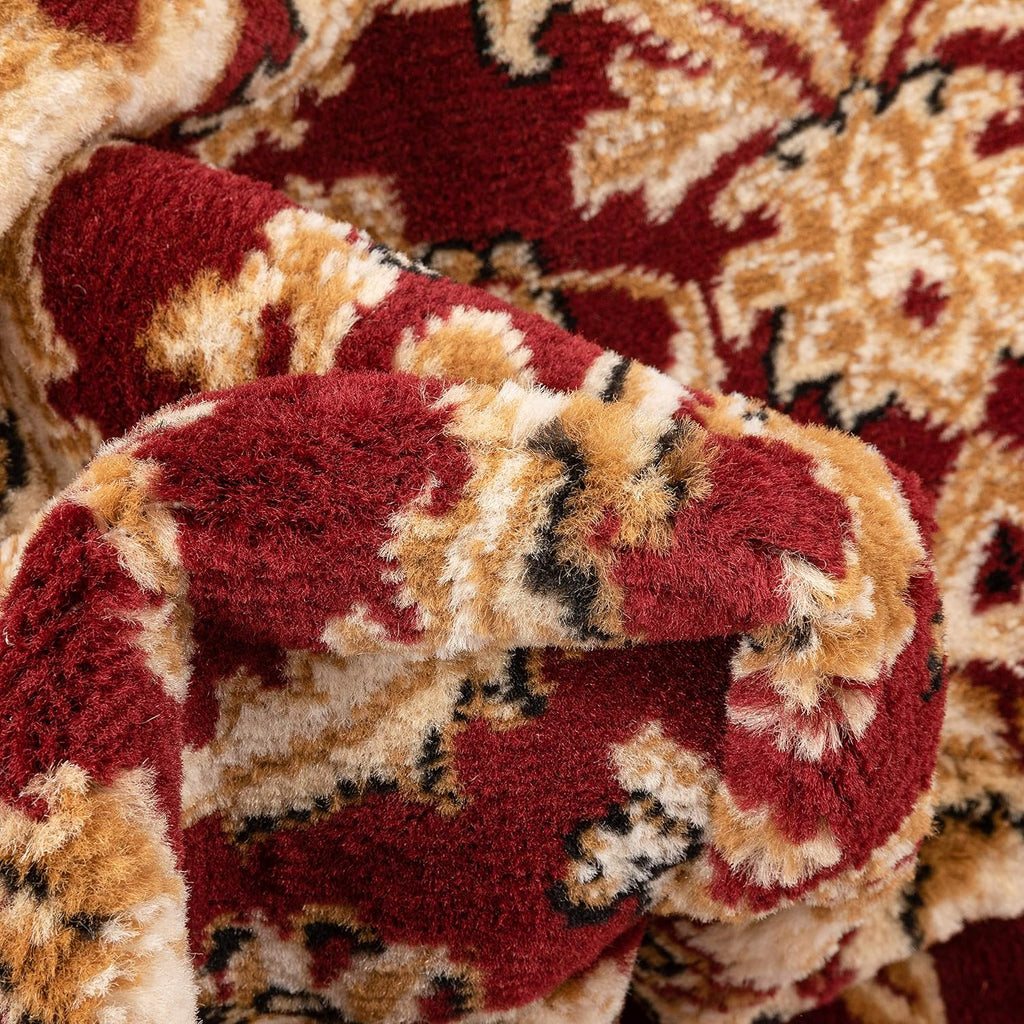 Delos Red Traditional Oriental Medallion Floral Runner Rug (2'7" x 9'10")
