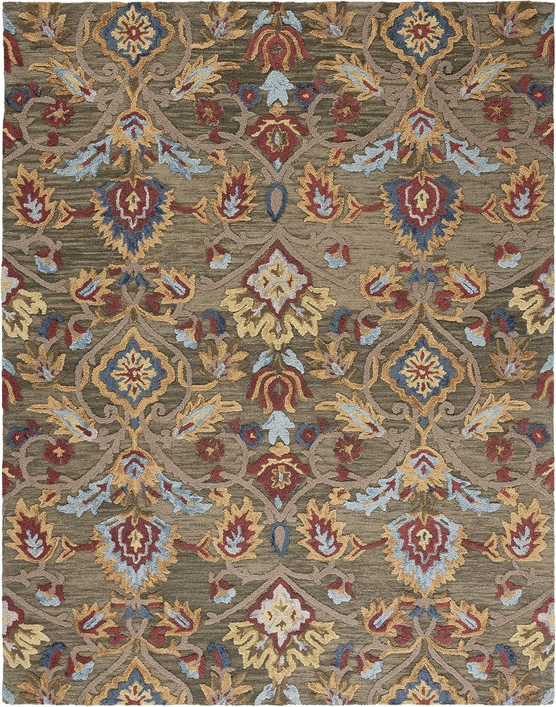 Blossom 10' x 14' Green/Multi Handmade Premium Wool Area Rug