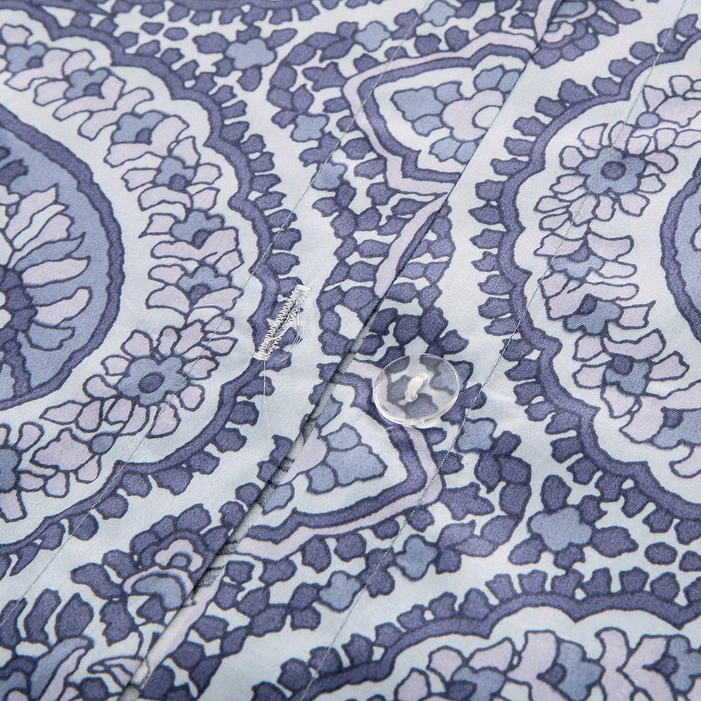 Moroccan Paisley Duvet Cover 3pc Set Bohemian Bedding Boteh Damask Medallion Egyptian Cotton Sateen Luxury