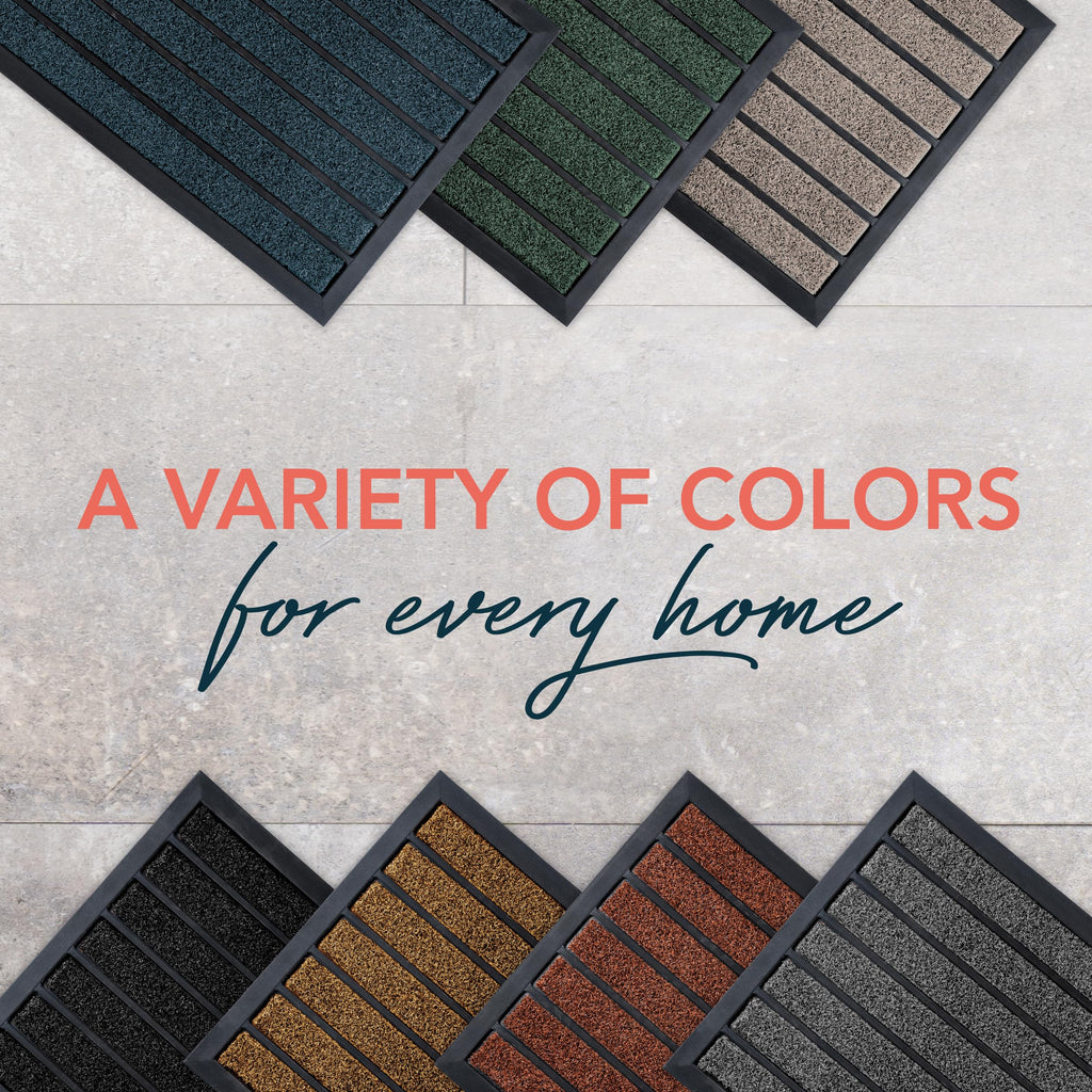 Extra Durable Door Mat Outside Entrance (30" x 17", Bright Brown)