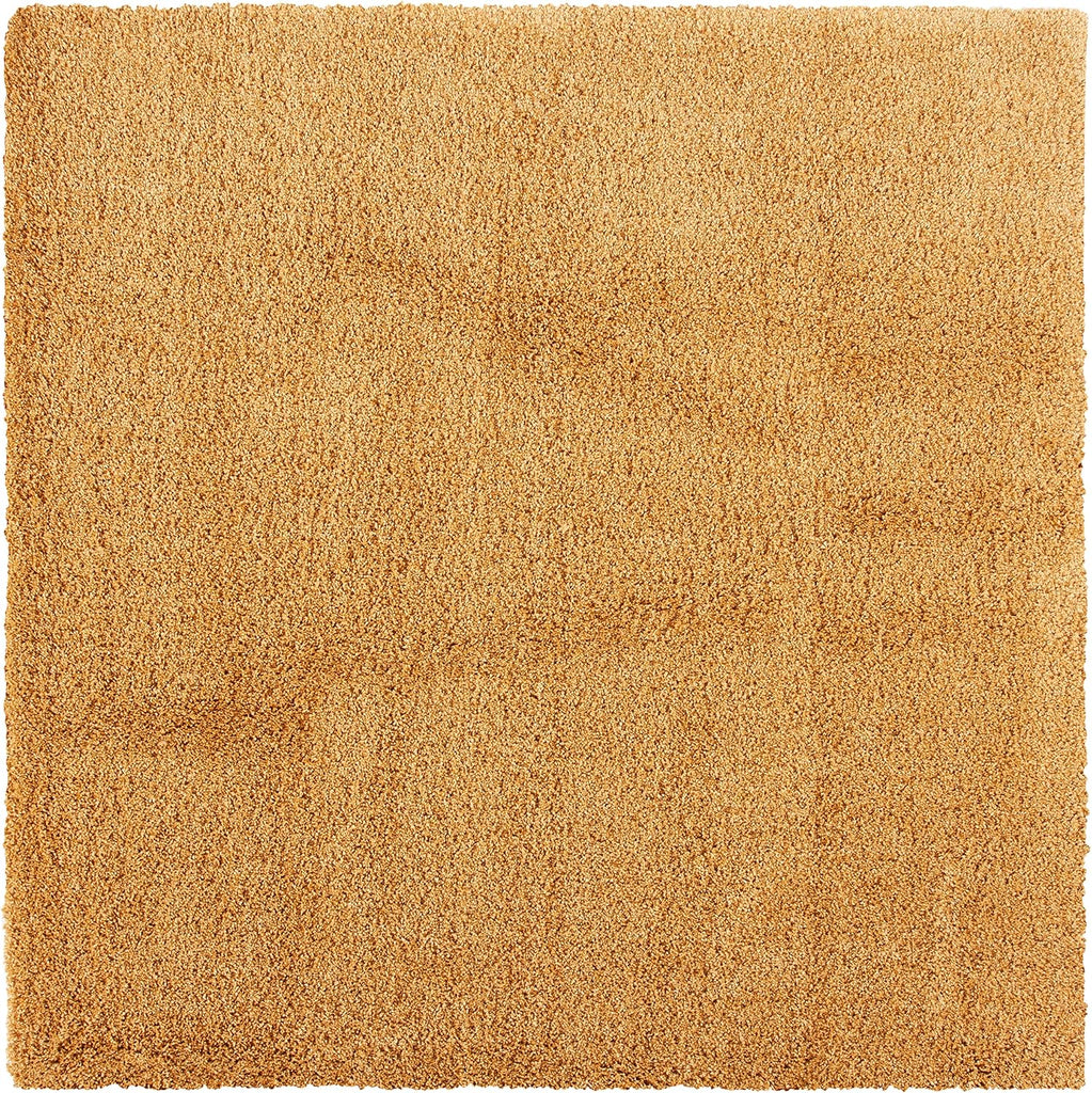 Hudson Shag Square Rug 4', Plush Gold SGH220D