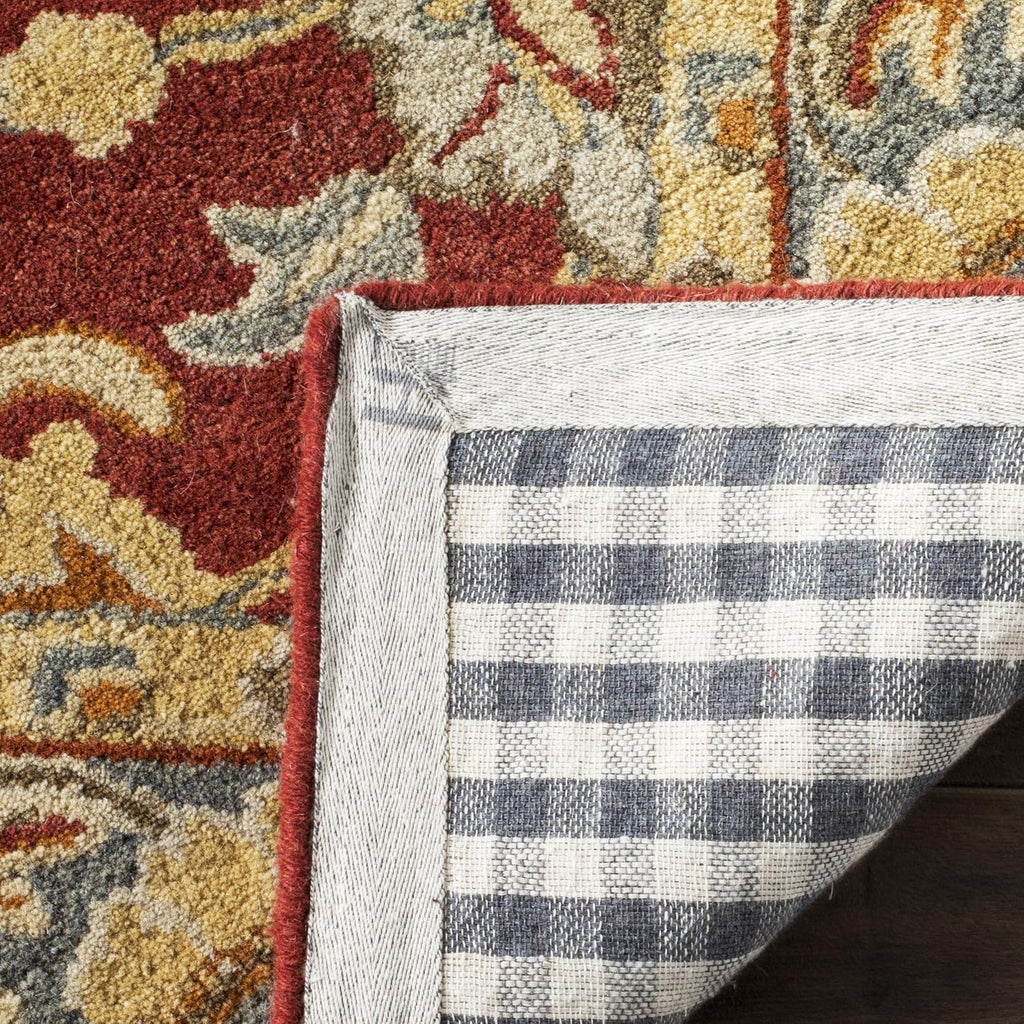 Heritage Area Rug - 9' x 12', Red & Blue, Handmade Traditional Oriental Wool