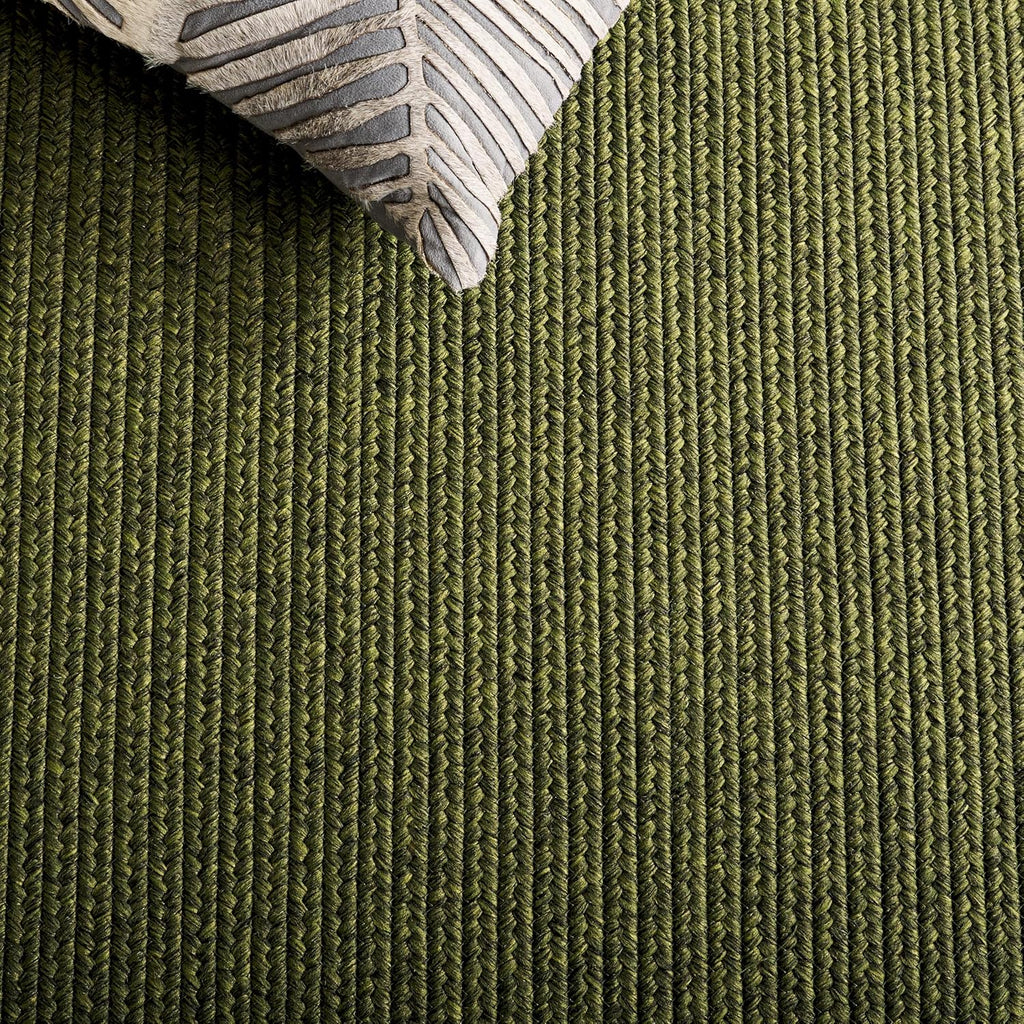Braided Indoor/Outdoor Washable Oval Rug, Green BRD315A