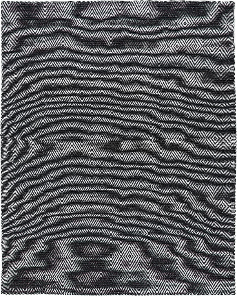 Kilim Collection Area Rug, Black & Ivory, Flat Weave Wool Design, Ideal for High Traffic Areas (KLM380Z)