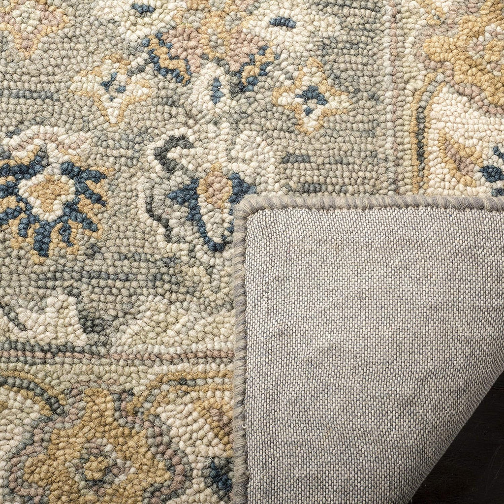 Aspen Area Rug - 9' x 12', Moss & Ivory, Handmade Traditional Wool