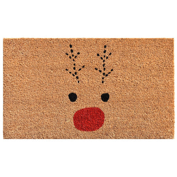 Rudolph Doormat, 24" x 36", Red/Black