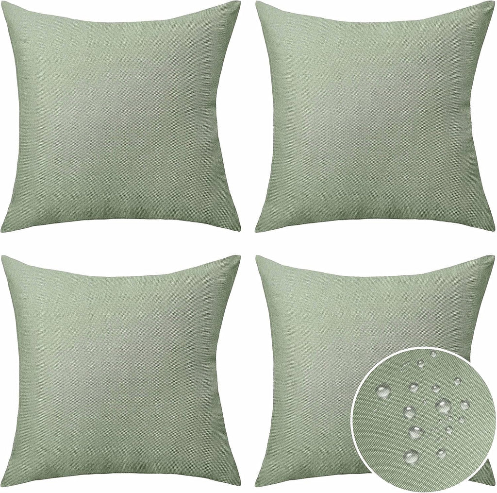 Outdoor Pillows Covers Waterproof Sage Pillow Covers, 18x18 inch, Sage Green Grey