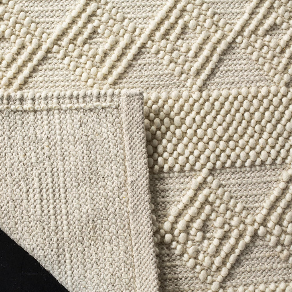 Natura Area Rug - 10' x 14', Ivory, Handmade Moroccan Boho Tribal Wool & Cotton