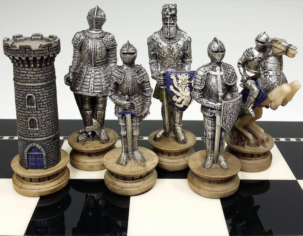 Themed Set of Chess Men Pieces - NO Board (Armored Knights) - Set of 32