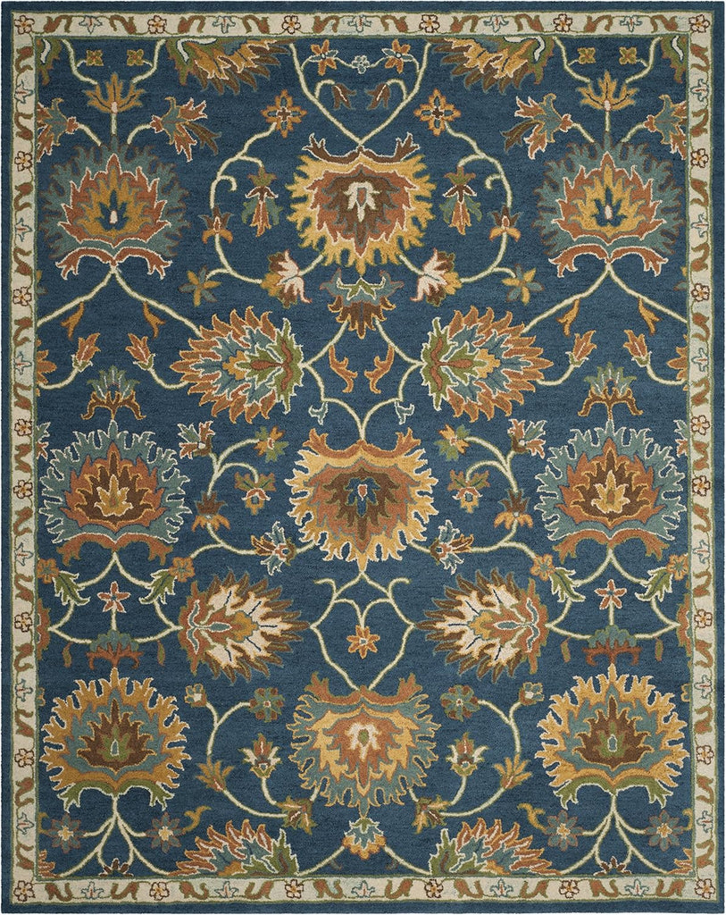 Heritage Area Rug - 9' x 12', Navy, Handmade Traditional Oriental Wool