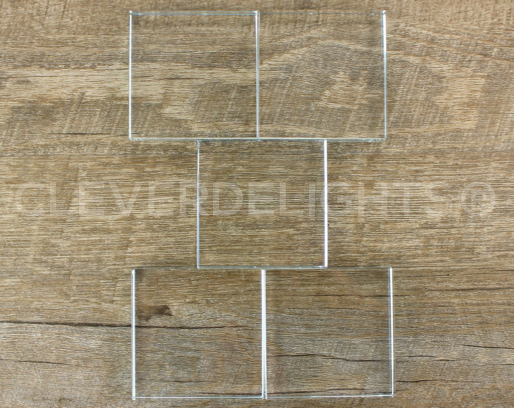 3" Square Glass Tiles - 5 Pack