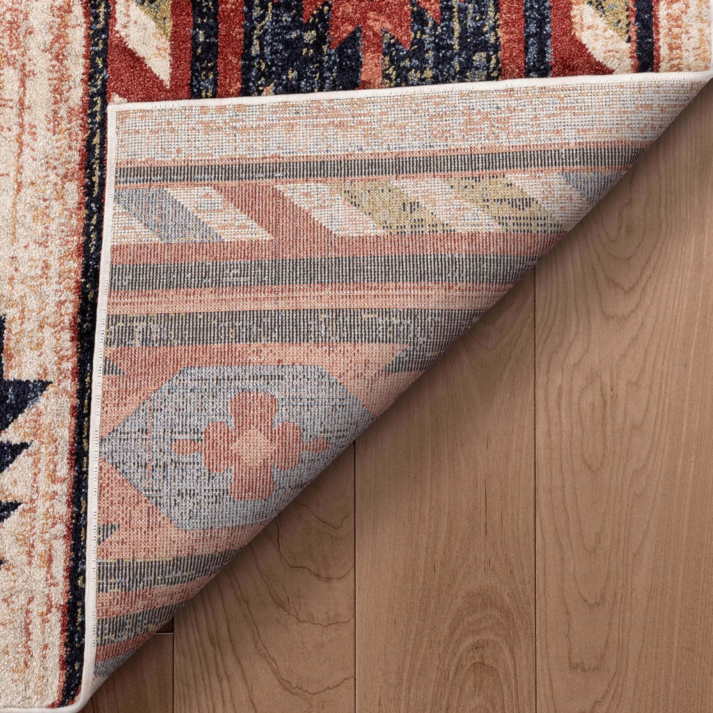 Tulsa Lea Cream Traditional Southwestern Tribal Area Rug