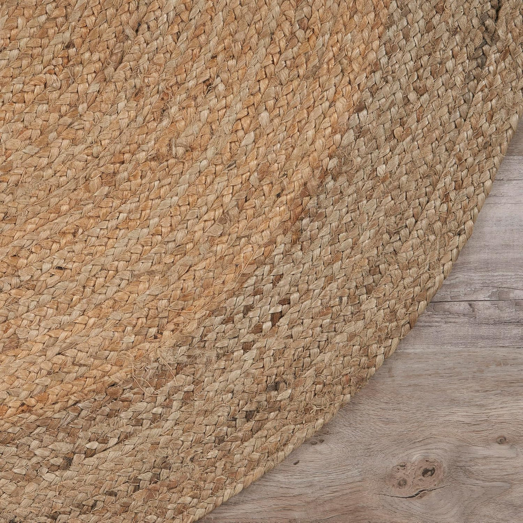 LR Home Natural Jute 7x9 Oval Area Rug Decor | Braided Rugs, Playroom | Bohemian Farmhouse Indoor Rug for Room Decor