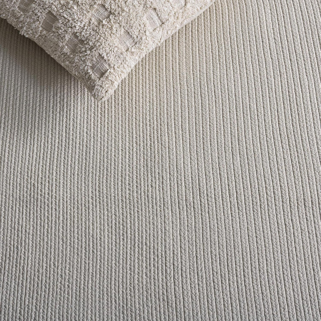 Braided Indoor/Outdoor Washable Oval Rug 4x6, Cream BRD315C