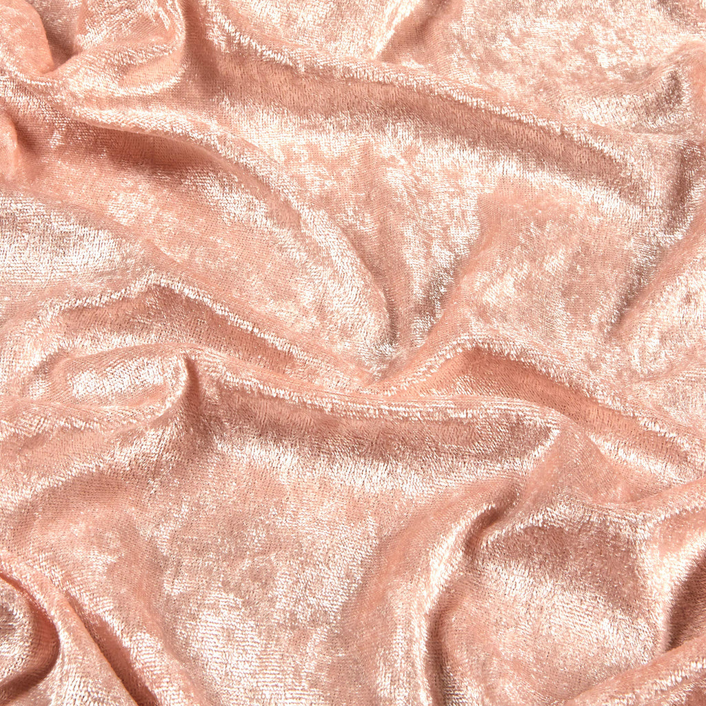Panne Velvet Peach, Fabric by the Yard