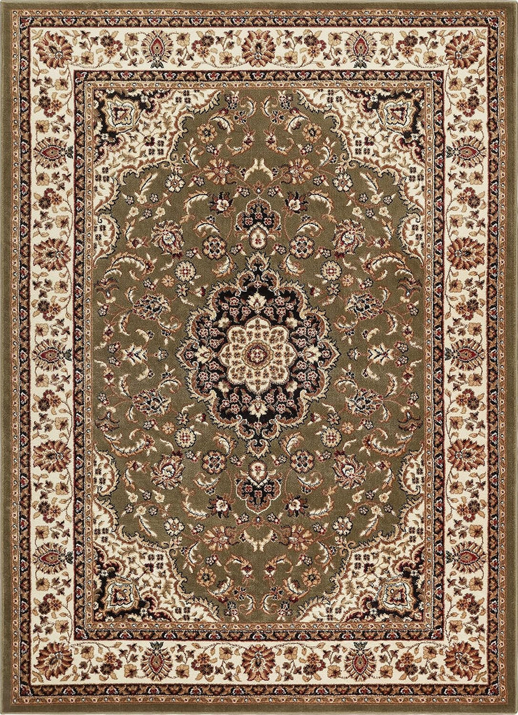 Barclay Medallion Kashan Green 9x12 Area Rug