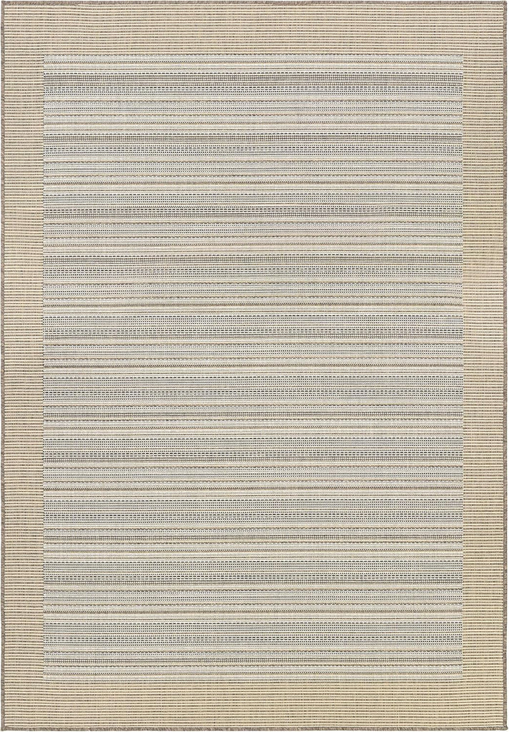 Monaco Bowline Striped Outdoor Area Rug, Brown