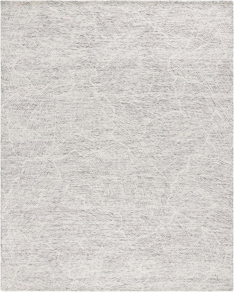 Metro Area Rug - 10' x 14', Dark Grey & Ivory, Handmade Wool