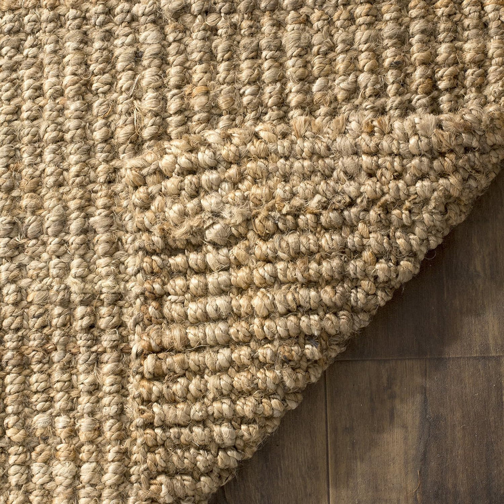 Area Rug 8x10 - Natural Fiber Collection - Large - Natural Brown, Handmade Jute & Coir, Farmhouse Style, Chunky
