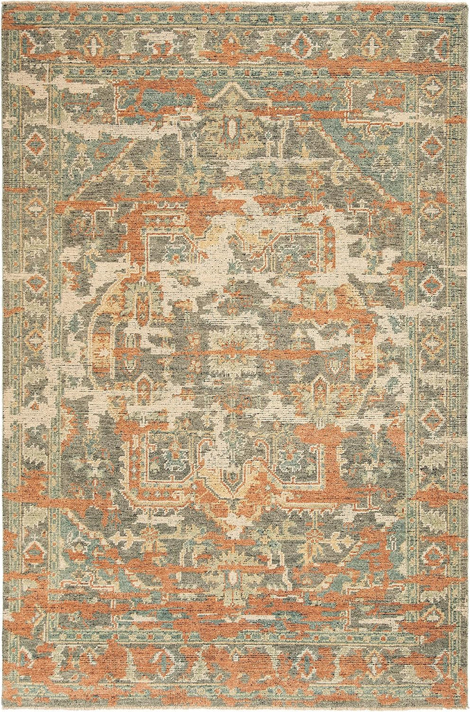 Izmir Area Rug - 10' x 14', Rust & Taupe, Hand-Knotted Traditional New Zealand Wool