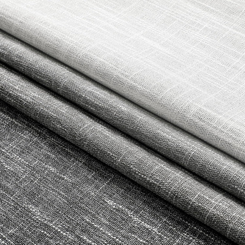Ombre Full Blackout Curtain Bedroom Drape, Cream White to Gray, 50"Wx63"Lx2