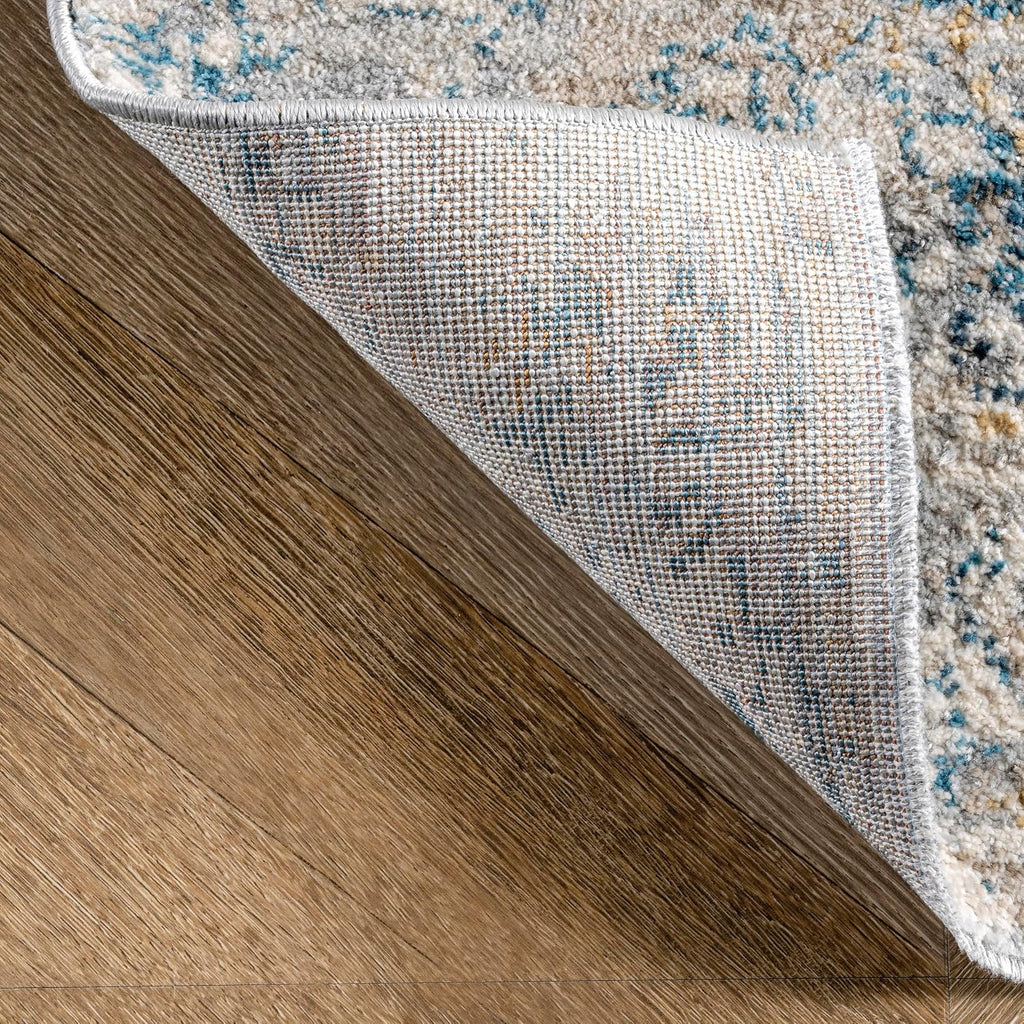 Diana Blue Medallion Power Loomed Area Rug
