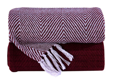 Luxurious Hand Woven Cozy Warm 100% Cotton All Season Light Weight Couch Chair Bed Decorative Throw Blankets Chevron