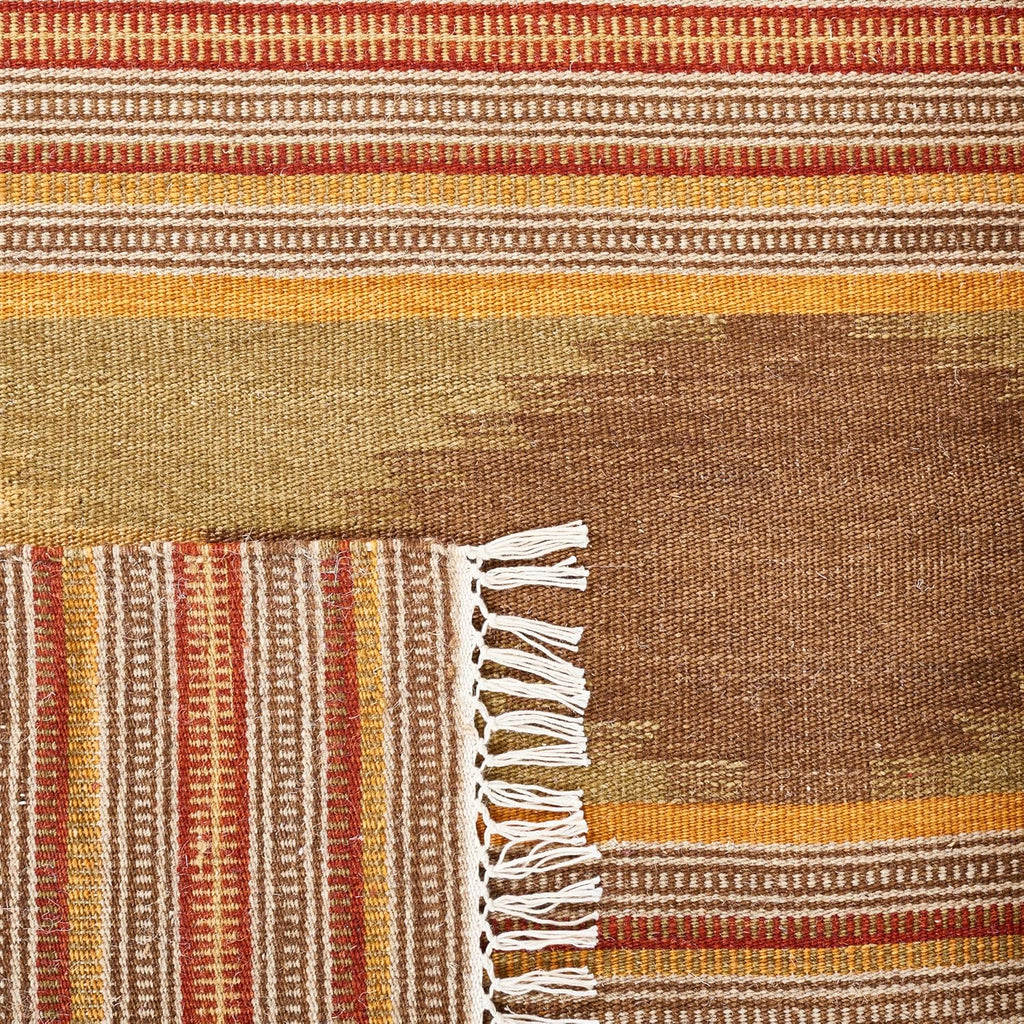 Kilim Collection Runner Rug - 2'3" x 8', Natural & Multi, Handmade Southwestern Tribal Wool, Ideal for High Traffic