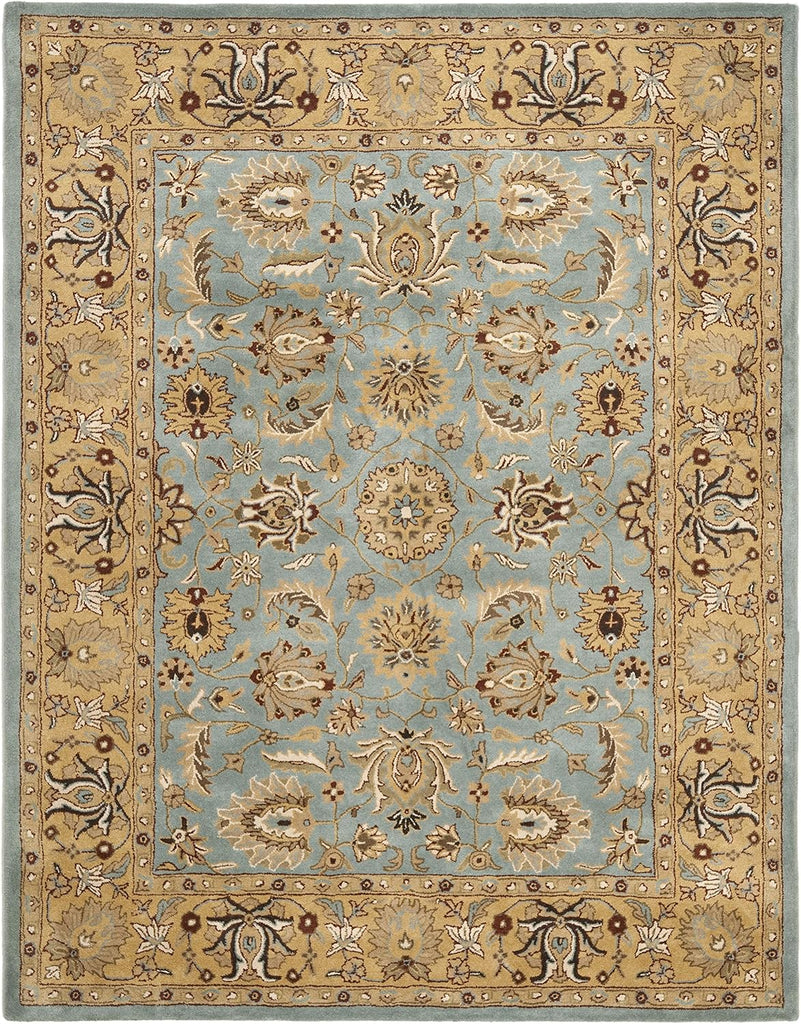 Heritage X-Large Area Rug - 12' x 15', Blue & Gold, Handmade Traditional Oriental Wool