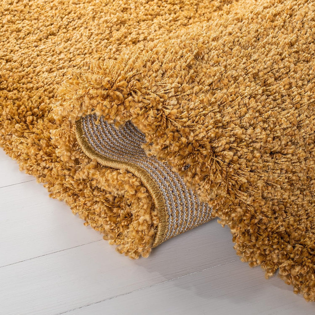 Hudson Shag Square Rug 4', Plush Gold SGH220D
