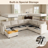 Modular Sectional Sofa Couches, Large Convertible Modular Couches with Storage
