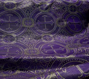 AD Silver Metallic Geometric Brocade Fabric, 60" Wide, Polyester, Dry Clean Only