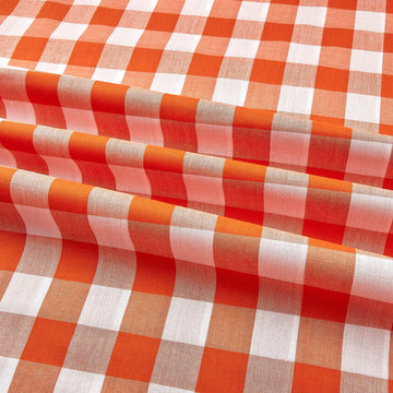 Richcheck 60" Gingham Check 1" Orange, Fabric by the Yard