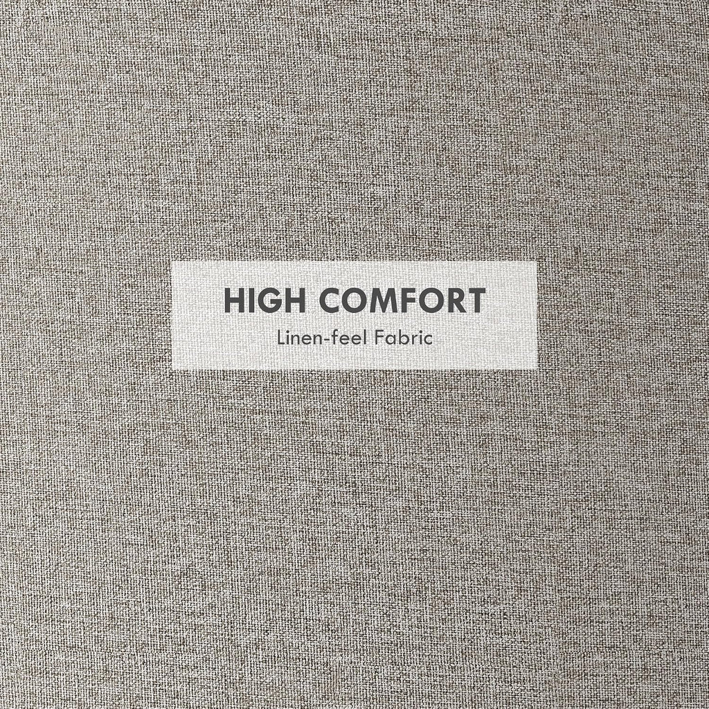 Round Storage Ottoman with Flip Top Tray, Footstool, Light Gray | Upholstered Fabric, Small Coffee Table, Hidden
