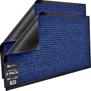 Front Door Mat Indoor Outdoor Welcome Entryway Entrance Doormat, 48x36 Blue
