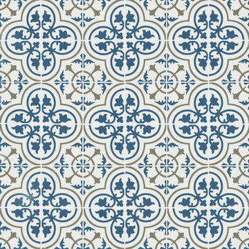 Porcelain Wall Tile | Zenzibar Encaustic | 8" x 8"