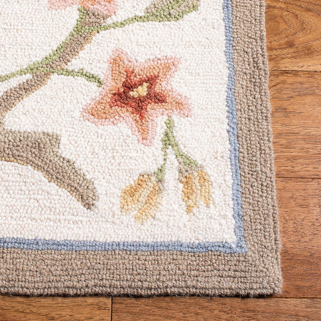 Chelsea Area Rug - 9' x 12', Ivory, Hand-Hooked French Country Wool