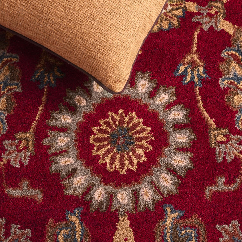 Heritage Area Rug - 9' x 12', Red, Handmade Traditional Oriental Wool